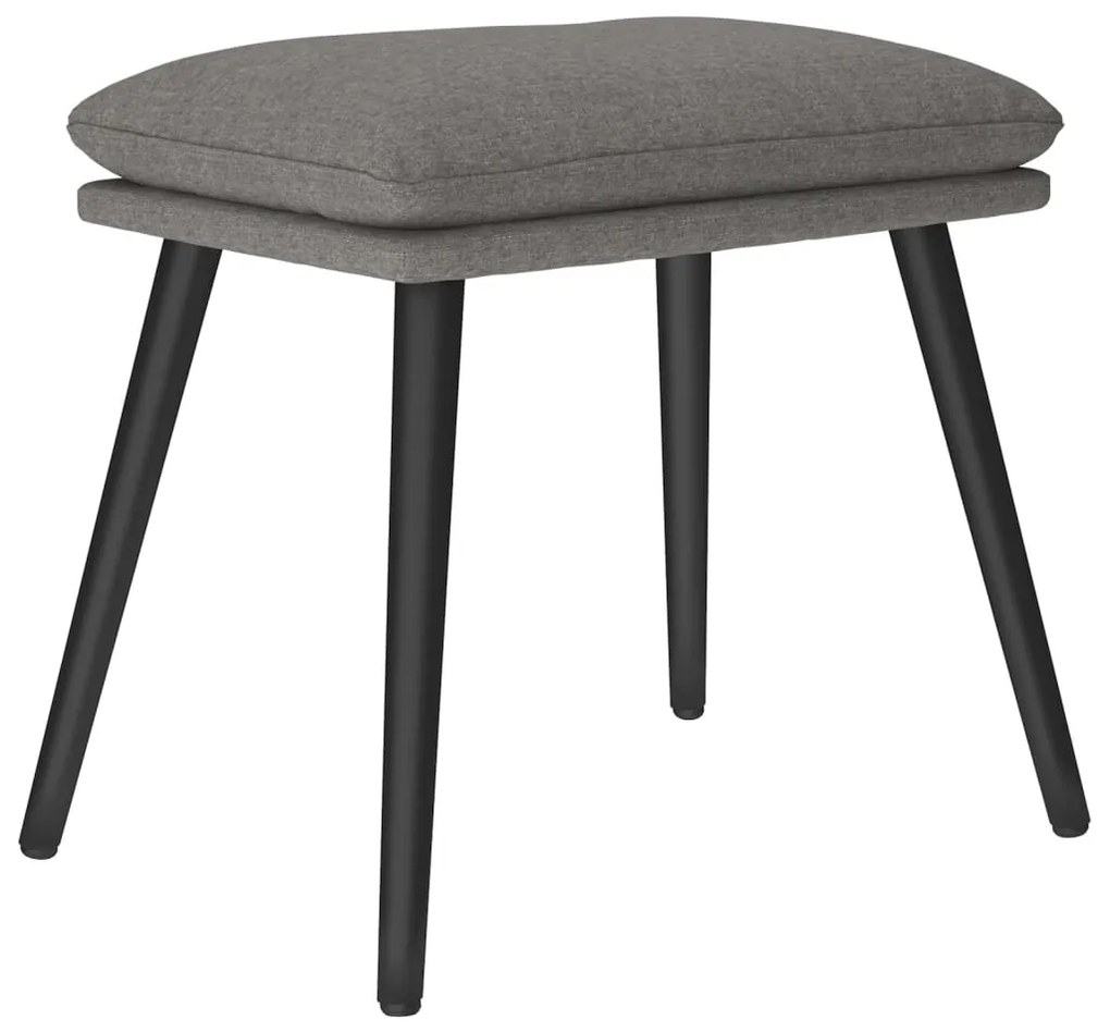 vidaXL Υποπόδιο Ανοιχτό Γκρι 45x29,5x35 εκ. Υφασμάτινο