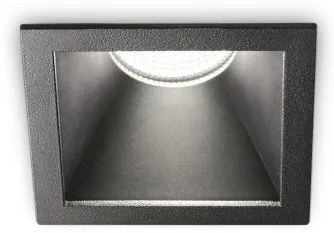 Χωνευτό Σποτ Φωτιστικό Οροφής LED 11W Μαύρο 2700K 8,5x8,5cm IP40 Trim Game 285436 Ideal Lux 285436