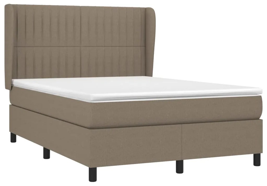 ΚΡΕΒΑΤΙ BOXSPRING ΜΕ ΣΤΡΩΜΑ TAUPE 140X200 ΕΚ. ΥΦΑΣΜΑΤΙΝΟ 3128129