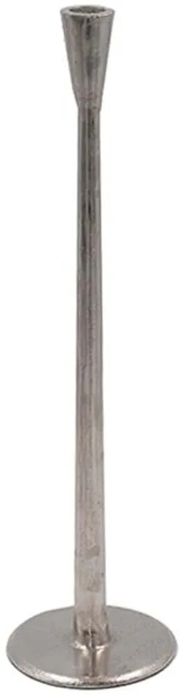 Κηροπήγιο Stella 017604 11x11x42cm Silver Αλουμίνιο