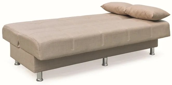 FELINA LIGHT BROWN ΥΦΑΣΜΑ 3ΘΕΣΙΟΣ ΚΑΝΑΠΕΣ/ΚΡΕΒΑΤΙ ΜΕ ΑΠΟΘ.ΧΩΡΟ 182X90εκ.