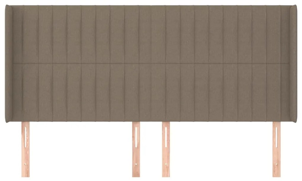 Κεφαλάρι με Πτερύγια Taupe 203x16x118/128 εκ. Υφασμάτινο 3119844