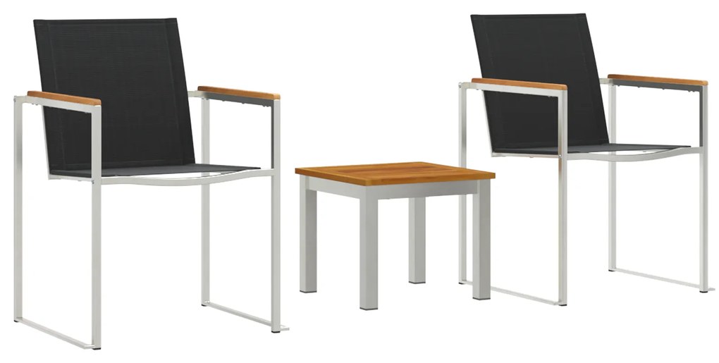 vidaXL Σετ Εξωτερικής Τραπέζης 3 pcs Μασίφ ξύλο teak