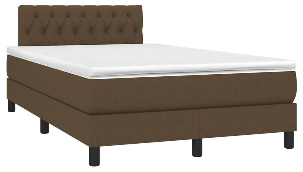 ΚΡΕΒΑΤΙ BOXSPRING ΜΕ ΣΤΡΩΜΑ ΣΚΟΥΡΟ ΚΑΦΕ 120X200 ΕΚ. ΥΦΑΣΜΑΤΙΝΟ 3140284