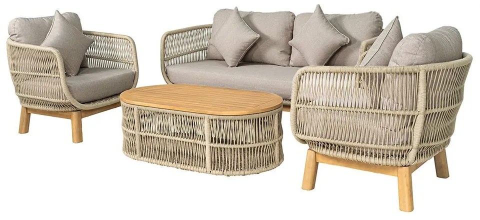 Σαλόνι Κήπου (Σετ 4Τμχ) Mark Ε2360,2 Beige-Sand 4 Θέσεων