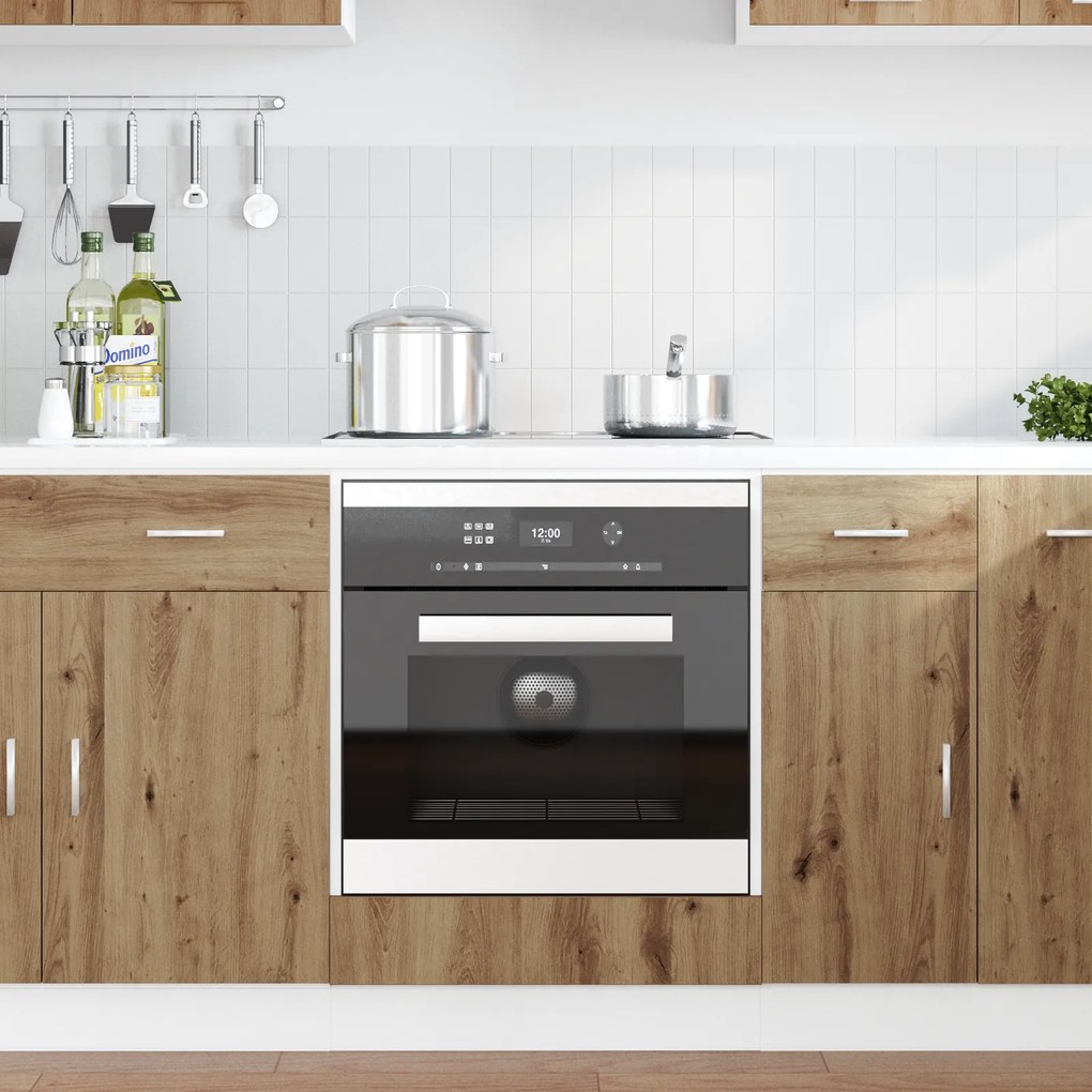 vidaXL Ντουλάπι Φούρνας - Δρυς, 60x46x81.5 εκ, Επεξεργασμένο Ξύλο