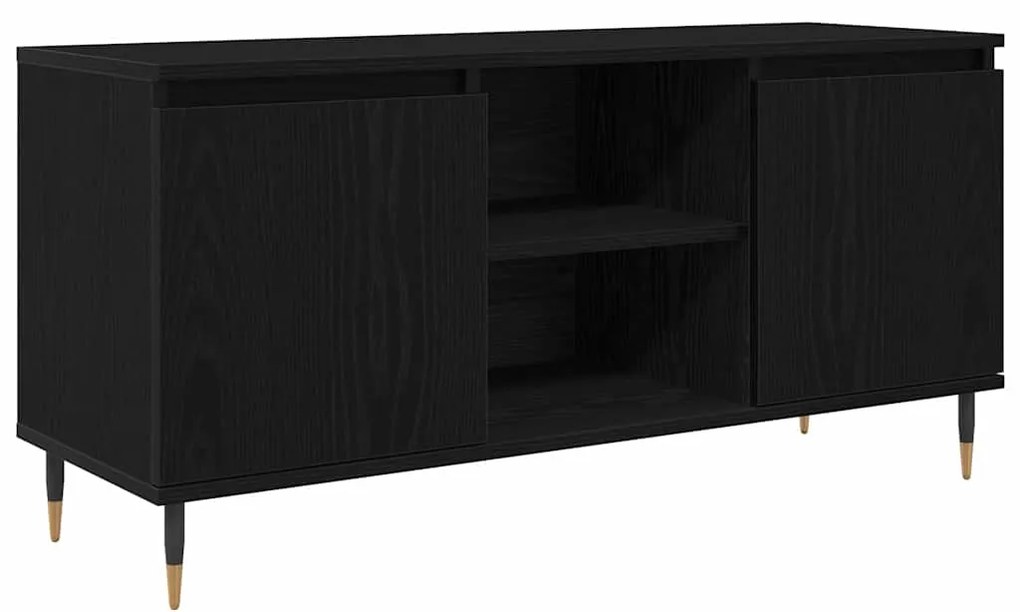 vidaXL Ντουλάπι TV Μαύρη Οξυά 104 x 35 x 50 εκ. Επεξεργασμένο ξύλο