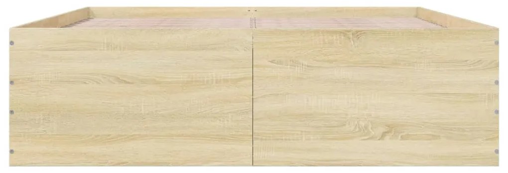 vidaXL Πλαίσιο Κρεβατιού Sonoma Δρυς 150x200 εκ. Επεξεργασμένο Ξύλο