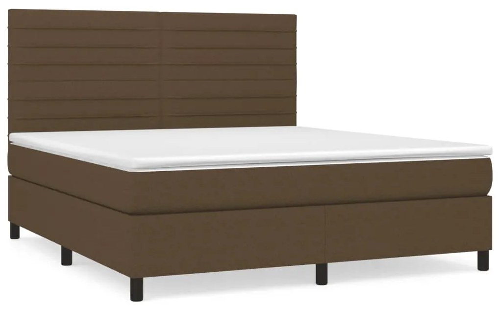 ΚΡΕΒΑΤΙ BOXSPRING ΜΕ ΣΤΡΩΜΑ ΣΚΟΥΡΟ ΚΑΦΕ 160X200 ΕΚ ΥΦΑΣΜΑΤΙΝΟ 3141868