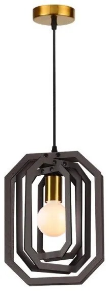 Κρεμαστό Φωτιστικό Οροφής Δέρμα MDF Φ24 H100cm TRITON ACA-ZM391P24WDL-Σκ. καφέ ZM391P24WDL