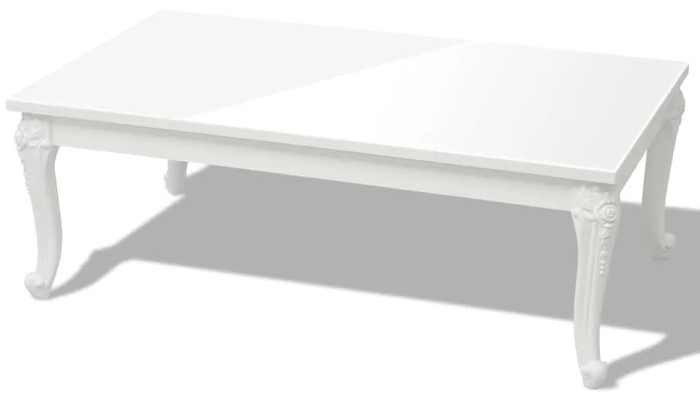 vidaXL Τραπεζάκι Σαλονιού Γυαλιστερό Λευκό 115 x 65 x 42 εκ.