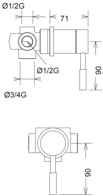 Εκτροπέας εντοιχισμού LaTorre New Tech-Inox