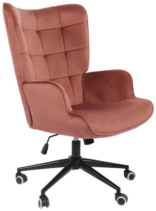 Καρέκλα γραφείου διευθυντή Lobima pakoworld περιστρεφόμενη σάπιο μήλο βελούδο 68x71x105-112εκ