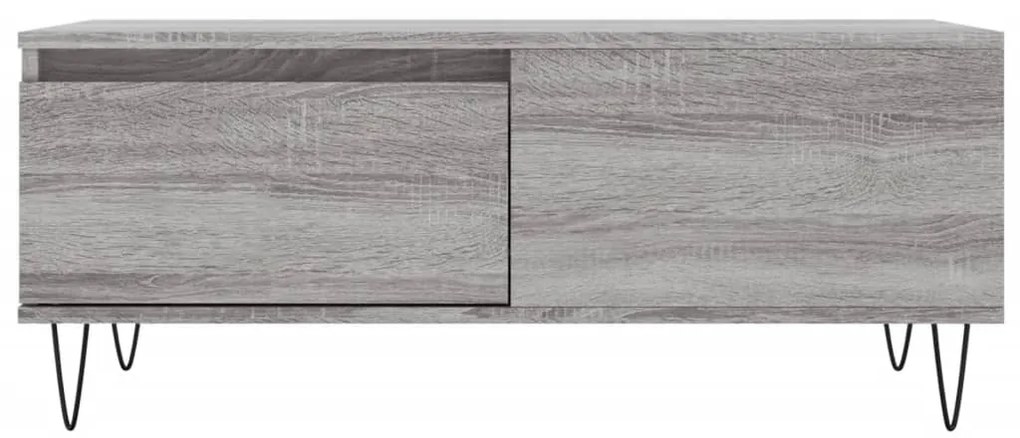 vidaXL Τραπεζάκι Σαλονιού Γκρι Sonoma 90x50x36,5εκ. Επεξεργασμένο Ξύλο