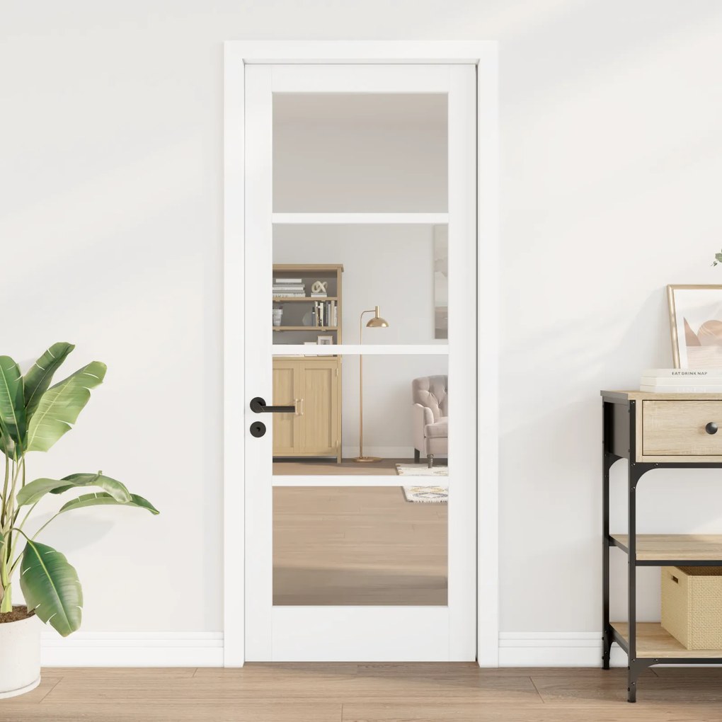 vidaXL Εσωτερική Πόρτα με Γυαλί 'ORKDAL' Άσπρη 78x202x4 εκ.