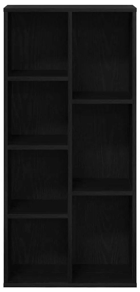 vidaXL Βιβλιοθήκη Μαύρη δρυς 50 x 25 x 105 εκ. Επεξεργασμένο ξύλο