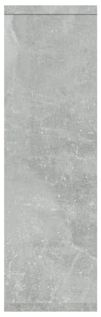 Ραφιέρα Τοίχου Γκρι Σκυροδέματος 85x16x52,5 εκ. Επεξεργ. Ξύλο - Γκρι