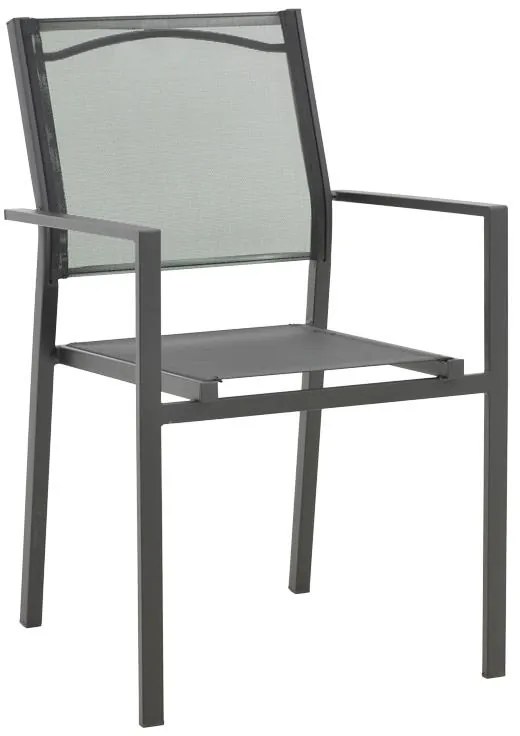 Καρέκλα - Πολυθρόνα Confidence μαύρο μέταλλο και μαύρο textilene 54x54x86 εκ. 54x54x86 εκ.