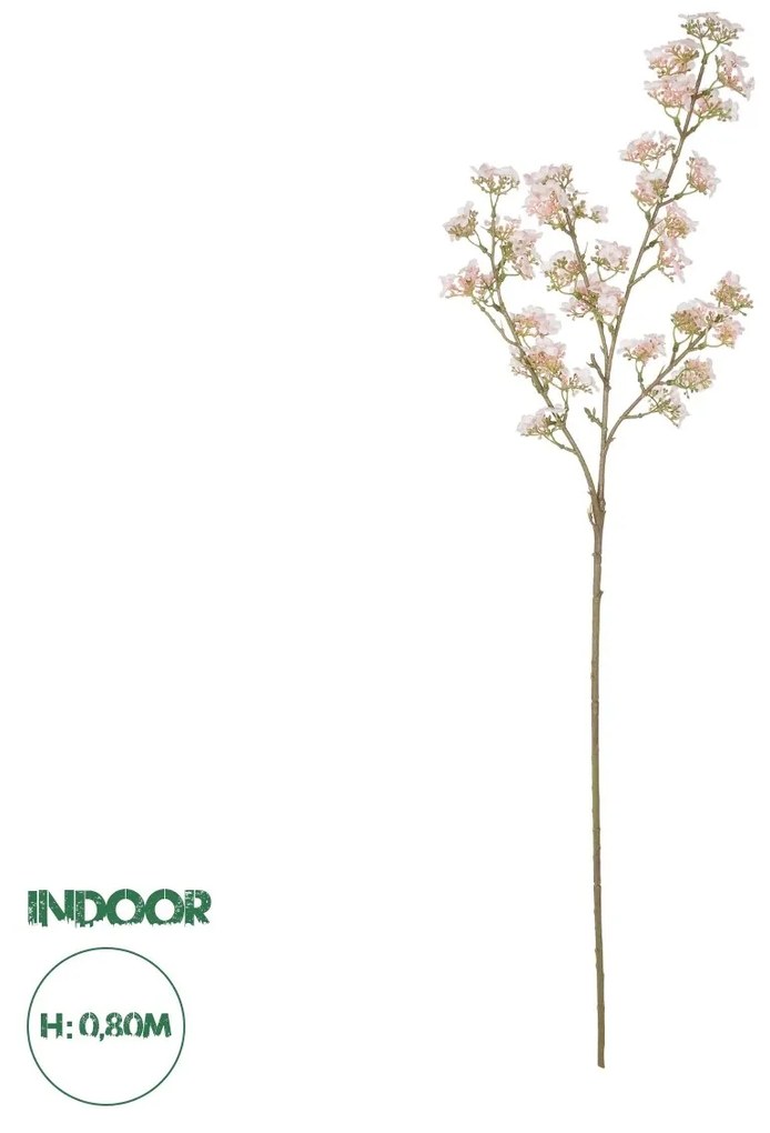 GloboStar® Artificial Garden PINK PEAR BLOSSOM BRANCH 21295 Τεχνητό Διακοσμητικό Κλαδί Αχλαδίας Ρόζ Y80cm