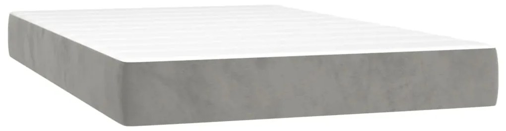 ΚΡΕΒΑΤΙ BOXSPRING ΜΕ ΣΤΡΩΜΑ &amp; LED ΑΝ.ΓΚΡΙ 120X200 ΕΚ. ΒΕΛΟΥΔΙΝΟ 3136173