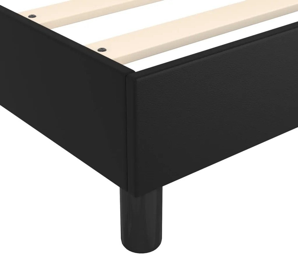 vidaXL Πλαίσιο Κρεβατιού Μαύρο 160x200 εκ. από Συνθετικό Δέρμα