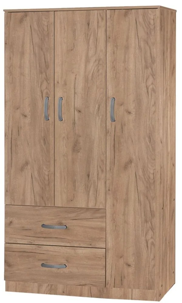 Ντουλάπα Tρίφυλλη Zelia 90x42x180cm Oak Three Door