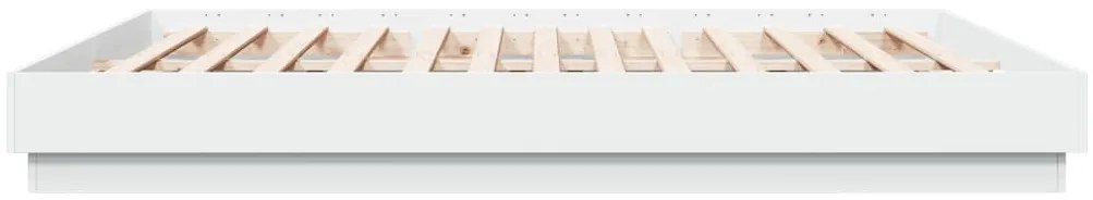 vidaXL Πλαίσιο Κρεβατιού με LED Λευκό 180 x 200 εκ.