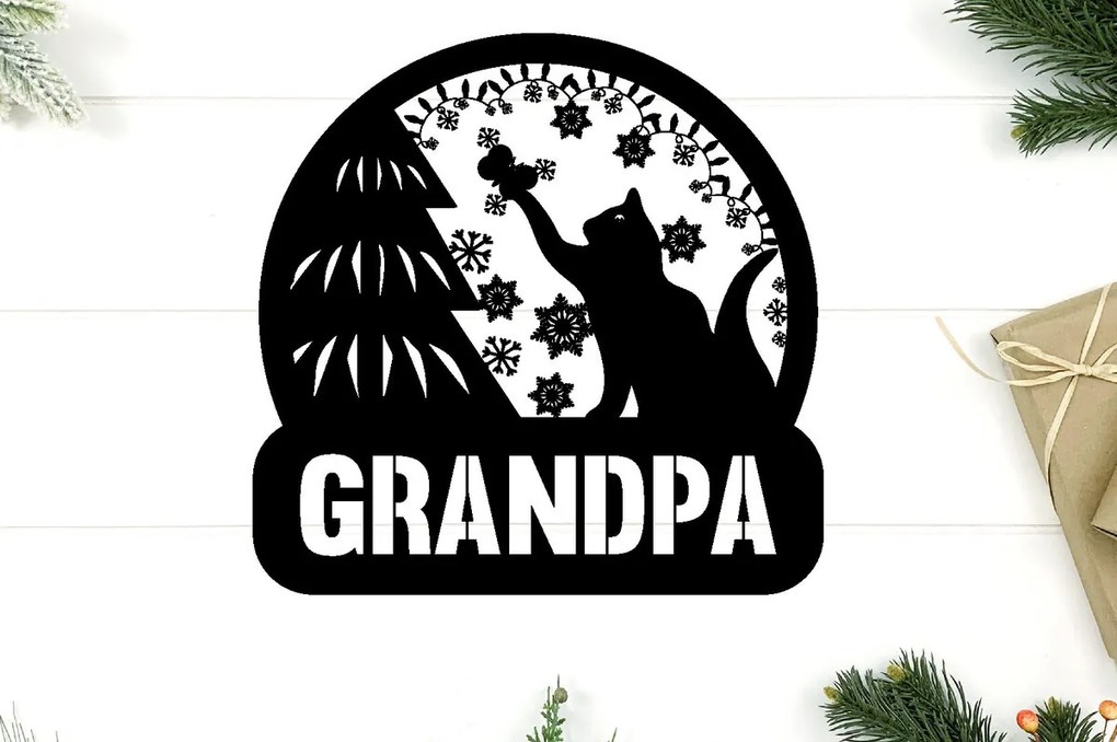 Intra απο ξύλο plywood 3mm-4mm πάχος Χριστουγεννιάτικη Μεταλλική Διακόσμηση Τοίχων Τέχνης Δίασταση 40x40 cm INTRAFABR-83473354