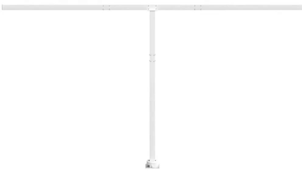 vidaXL Στύλοι Τέντας Σετ Λευκοί 450 x 245 εκ. από Σίδερο