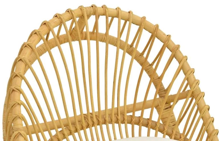 Πολυθρόνα Tromso P.E. Rattan Φυσικό με Εκρού Μαξιλάρι 80x85x98εκ. 80x85x98 εκ.