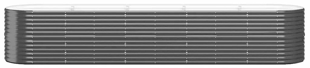 vidaXL Ζαρντινιέρα Ανθρακί 368x80x68 εκ Γαλβανισμένος χάλυβας