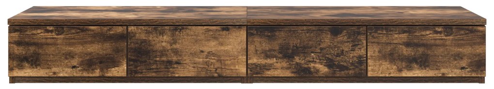 vidaXL Συρτάρια Κρεβατιού Καπνιστό Δρυς 120x36,5x16,5 εκ Επεξεργασμένο Ξύλο