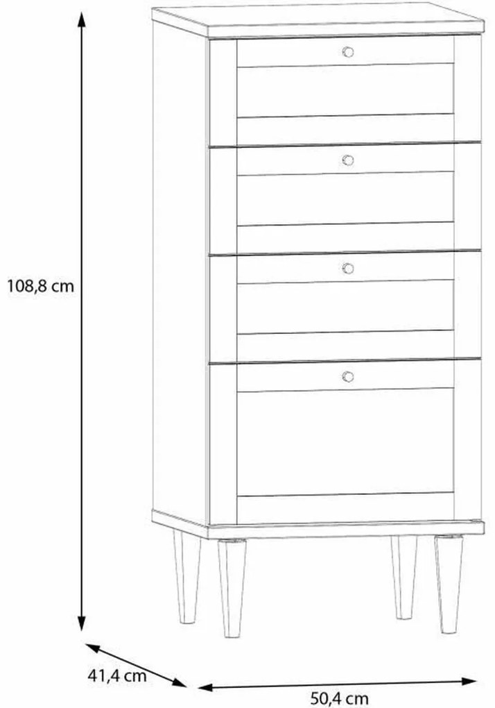 Συρταριέρα Μπεζ 50,4 x 41,4 x 108,8 cm