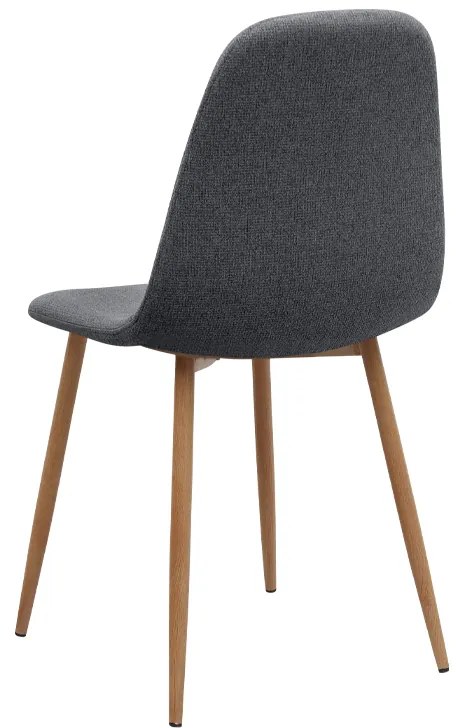 Καρέκλα τραπεζαρίας Iris Megapap γκρι ύφασμα - μεταλλικό φυσικό πόδι 43x50x85εκ.