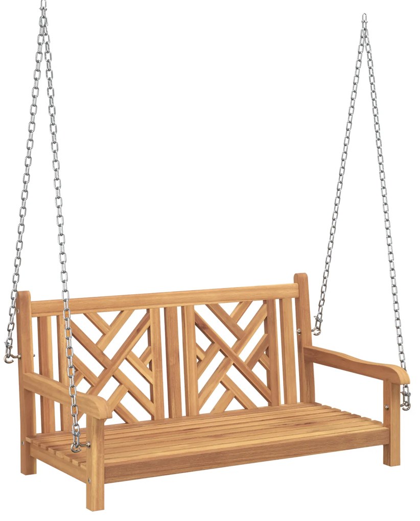 vidaXL Πάγκος Κούνια Other Καφέ 114 x 60 x 64 cm Μασίφ ξύλο teak