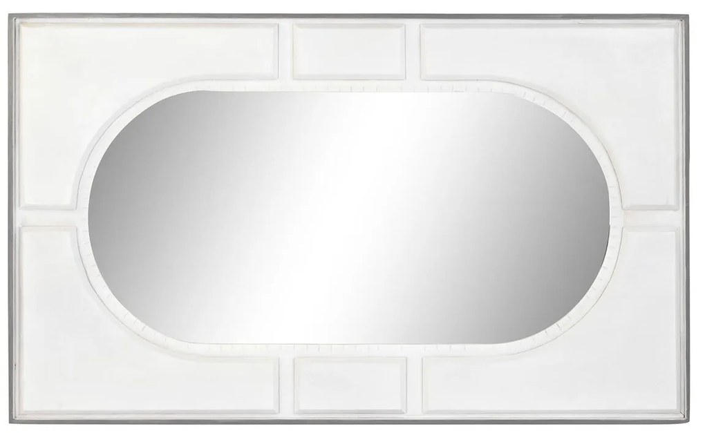 Τοίχο καθρέφτη DKD Home Decor Λευκό Σύγχρονη Ρόμπος 154 x 4 x 94 cm