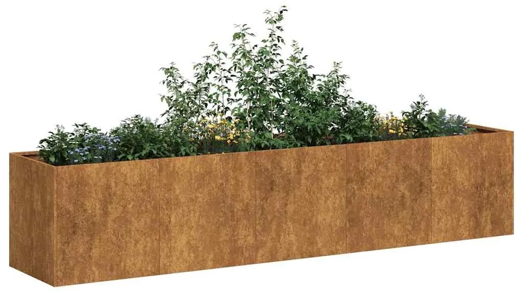 vidaXL Ζαρντινιέρα 200x40x40 εκ. Ατσάλι Σκληρυθέν στον Αέρα