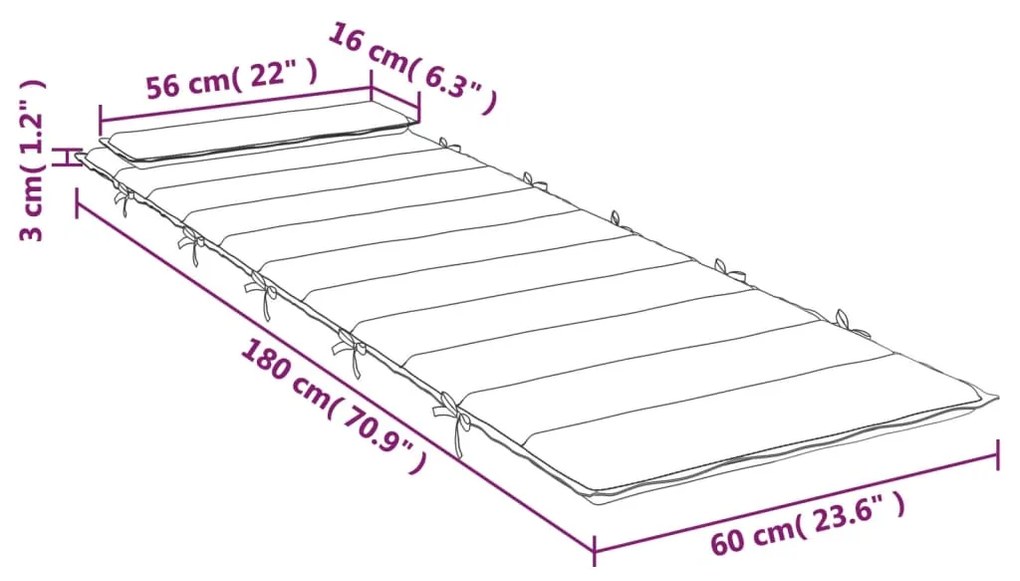 ΜΑΞΙΛΑΡΙ ΞΑΠΛΩΣΤΡΑΣ ΜΑΥΡΟ 180 X 60 X 3 ΕΚ. ΑΠΟ ΎΦΑΣΜΑ OXFORD 361859