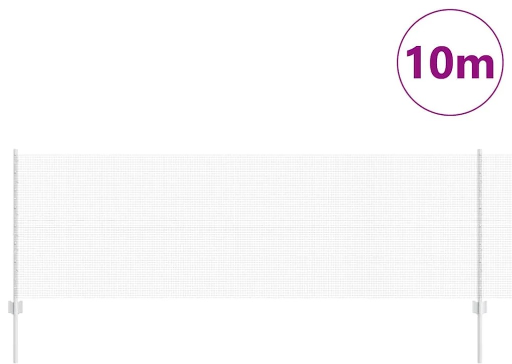 vidaXL Τεντώτο με στήριγμα Ασημί 0,8 x 10 m Ατσάλι