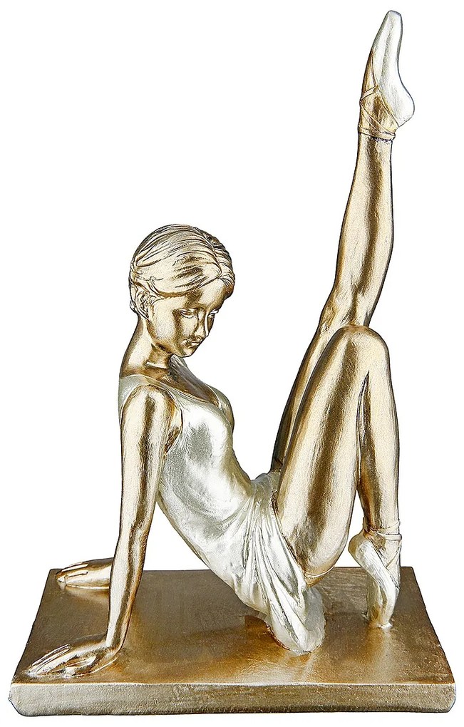 Διακοσμητικό ArteLibre Μπαλαρίνα Χρυσό Polyresin 12x6x18.5cm-05160890