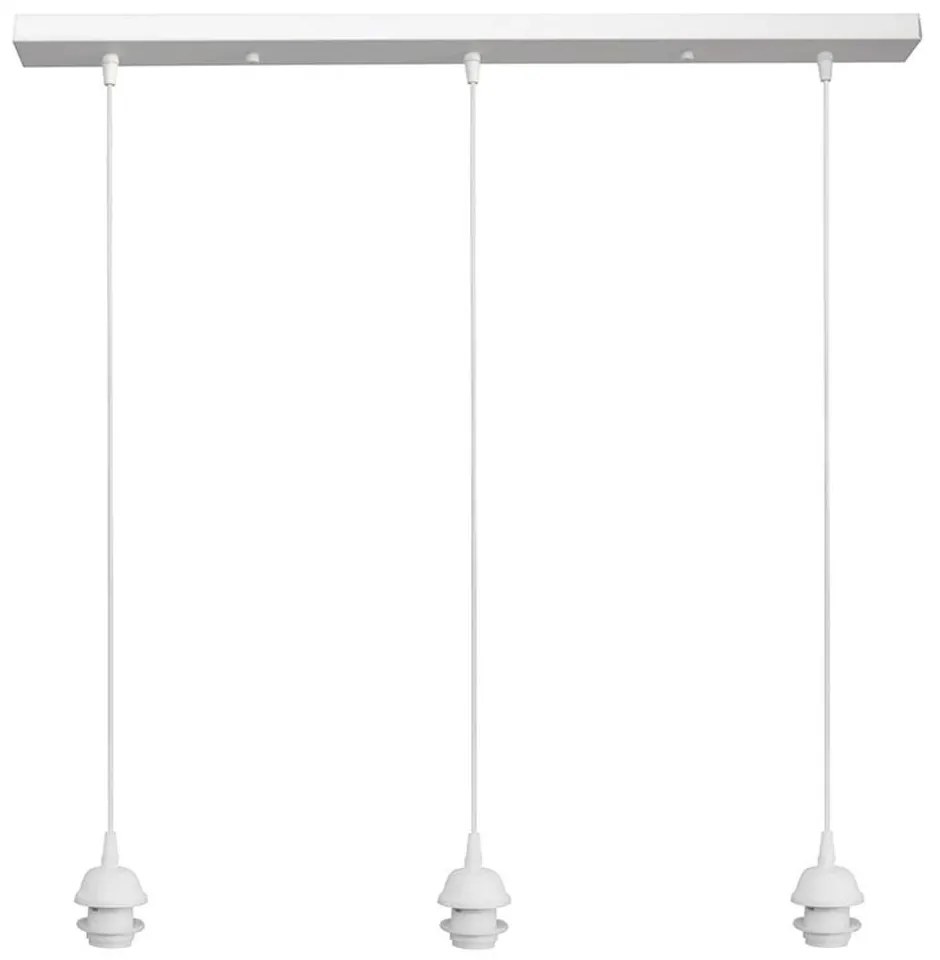 Φωτιστικό Οροφής - Ράγα 06-0209 3/E27 80x6x80cm White Heronia Metal