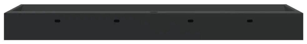 vidaXL Νιπτήρας Μαύρος Ματ 120x46x11εκ. Συνθετικός από Τεχνητό Μάρμαρο