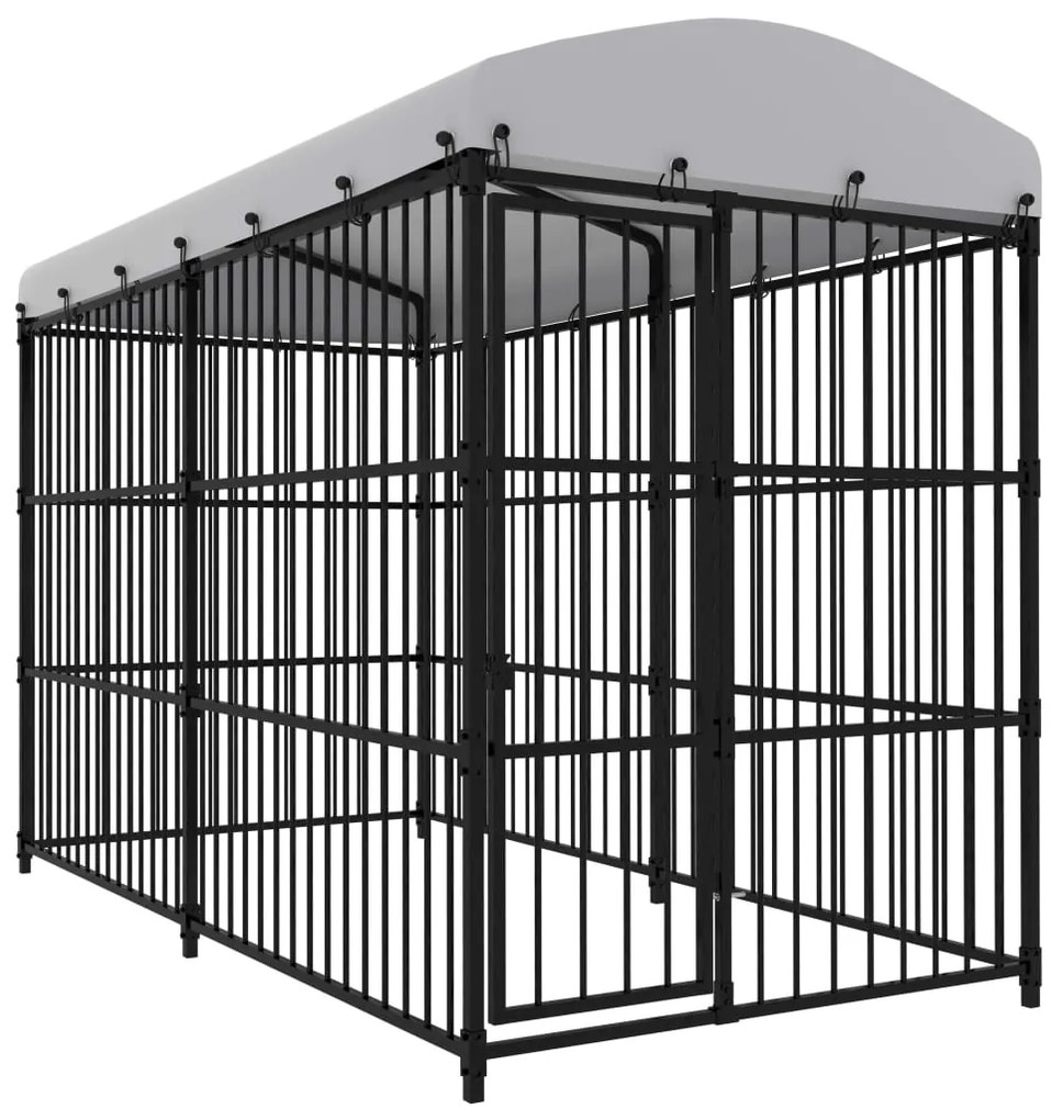 vidaXL Κλουβί Σκύλου Εξωτερικού Χώρου 300x150x210 εκ. με Στέγαστρο