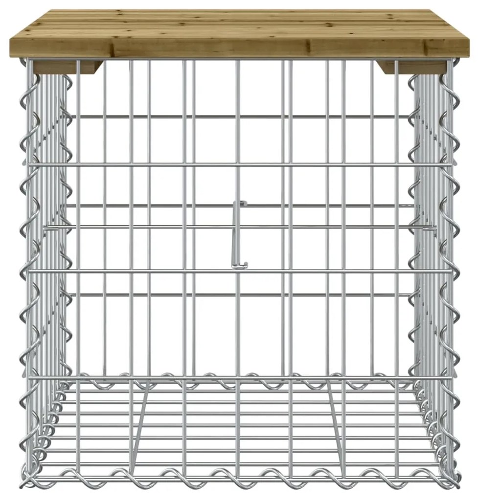 vidaXL Παγκάκι Κήπου Συρματοκιβώτιο 43x44x42 εκ. Εμποτ. Ξύλο Πεύκου