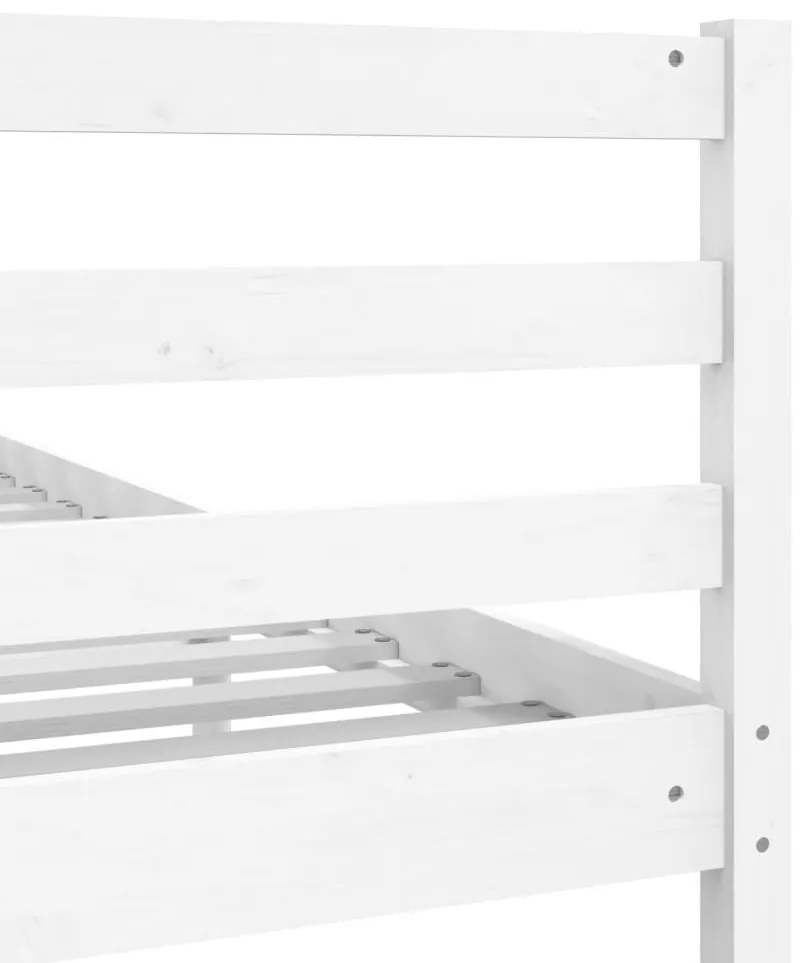 vidaXL Πλαίσιο Κρεβατιού Λευκό 140 x 200 εκ. από Μασίφ Ξύλο