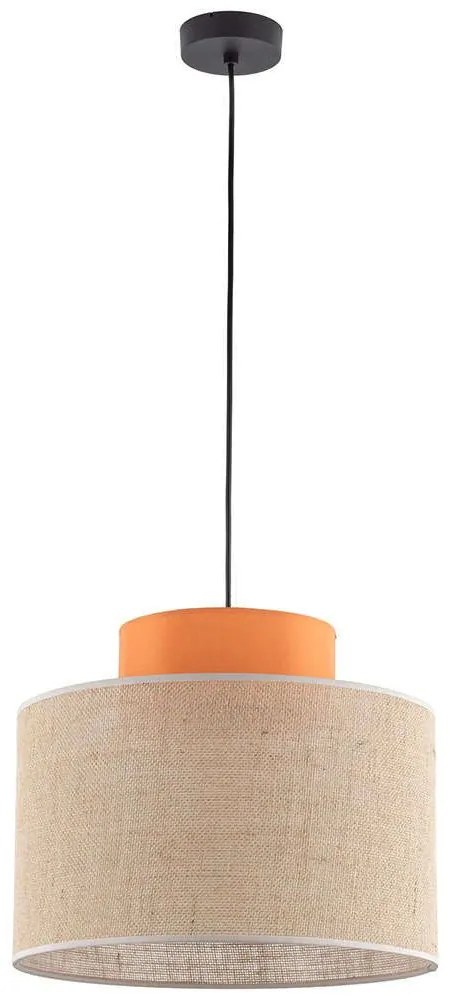 Φωτιστικό Οροφής Duo 3227 Φ38x170cm 1xE27 15W Orange-Natural TK Lighting