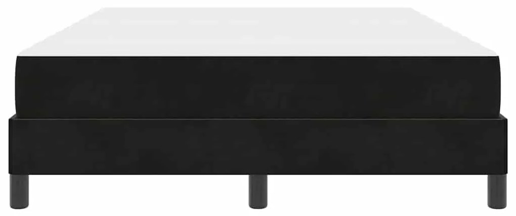 vidaXL Κρεβάτι box spring με στρώμα Μαύρο 140 x 190 cm Βελούδο