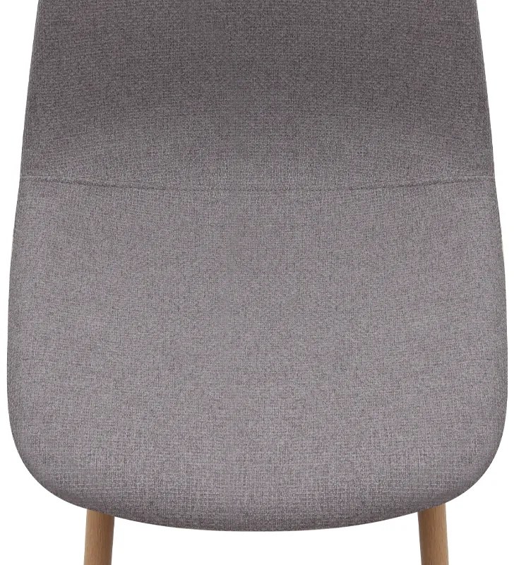 Καρέκλα τραπεζαρίας Iris Megapap ανοιχτό μπεζ ύφασμα - μεταλλικό φυσικό πόδι 43x50x85εκ.