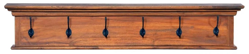 vidaXL Κρεμάστρα Τοίχου 100 x 10 x 20 εκ. από Μασίφ Ξύλο Teak