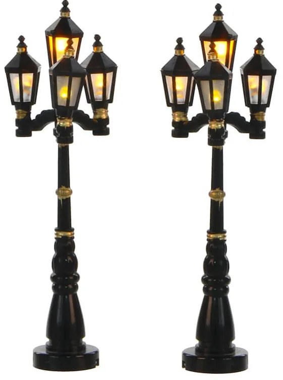 Σετ Διακοσμητική Μινιατούρα Φανάρι LuVille με φωτισμό LED και διαστάσεις 3x3x10.5cm - 2 τεμάχια